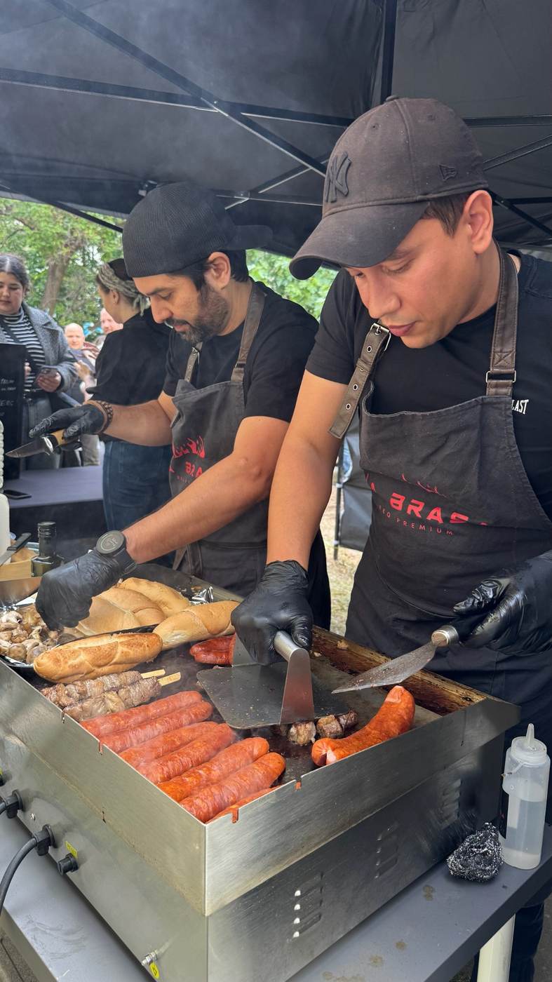 La Brasa chefs cooking live