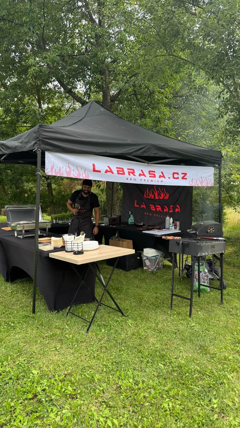 La Brasa branded stand